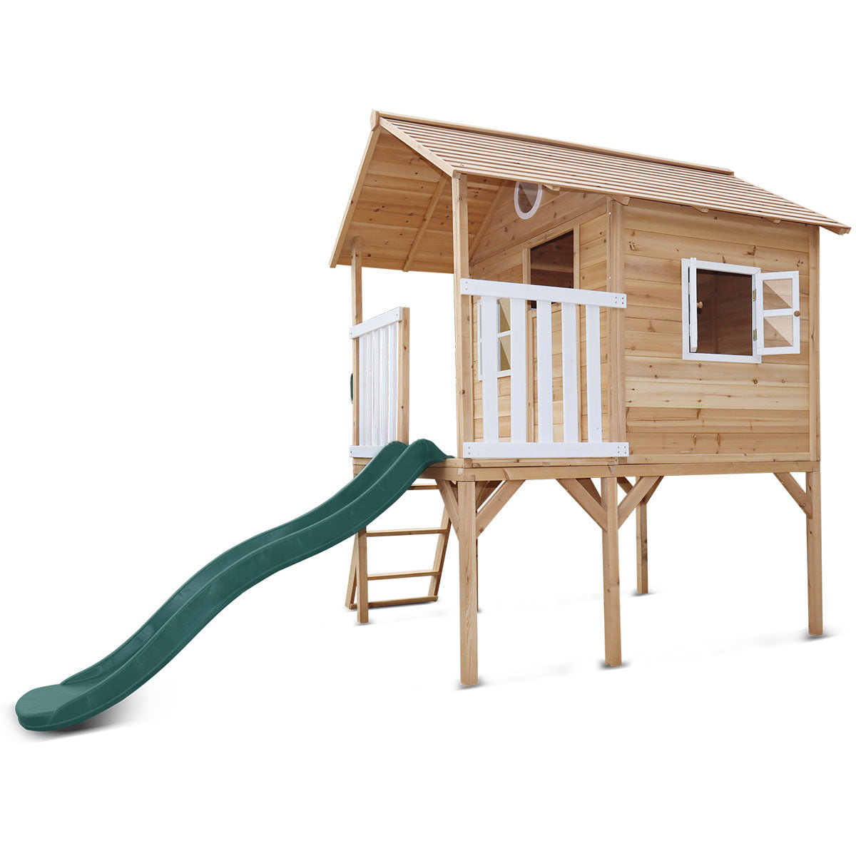 Lifespan Kids Archie Elevated Cubby House with Green Slide