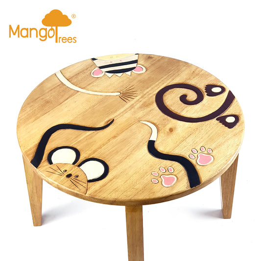 Kids Wooden Table Mix Animal Tails